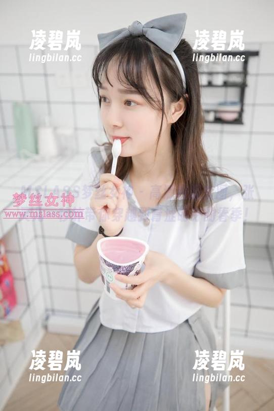 MSLASS梦丝女神 - 高清校服套图，张灵儿一秒钟带你穿越到青涩萌芽的春季！